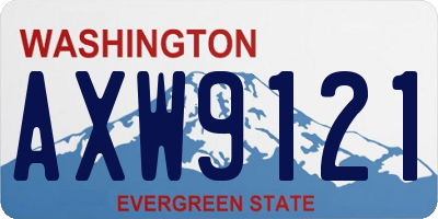 WA license plate AXW9121