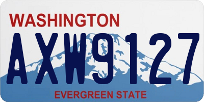 WA license plate AXW9127