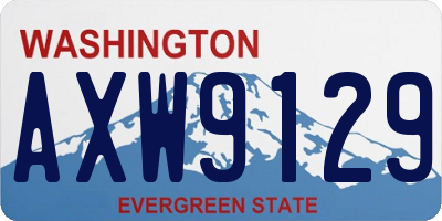 WA license plate AXW9129