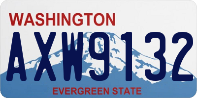 WA license plate AXW9132