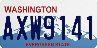 WA license plate AXW9141