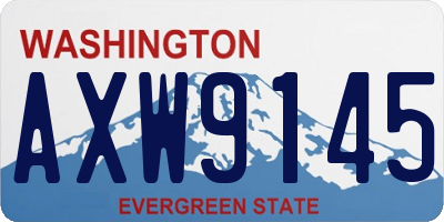 WA license plate AXW9145