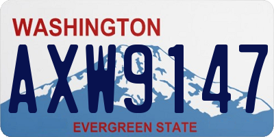 WA license plate AXW9147
