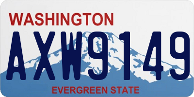 WA license plate AXW9149