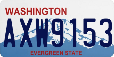 WA license plate AXW9153
