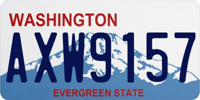 WA license plate AXW9157