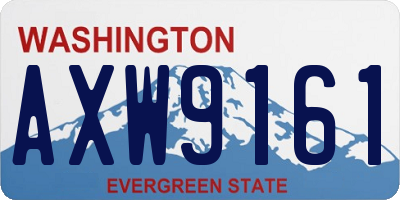 WA license plate AXW9161