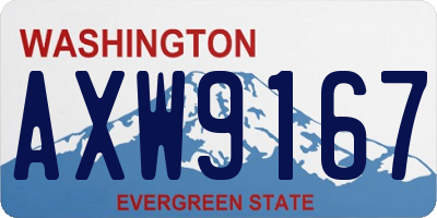 WA license plate AXW9167