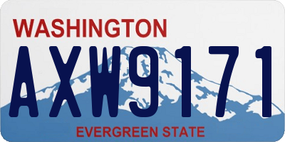 WA license plate AXW9171