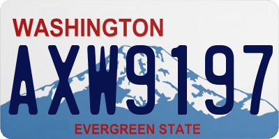 WA license plate AXW9197