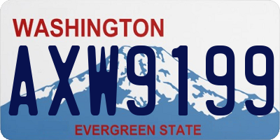 WA license plate AXW9199