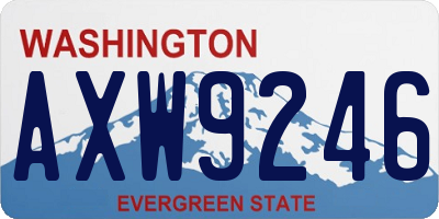 WA license plate AXW9246