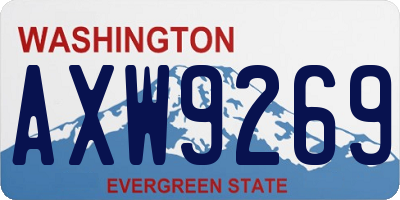 WA license plate AXW9269