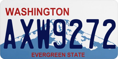 WA license plate AXW9272