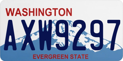 WA license plate AXW9297