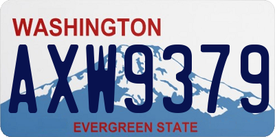 WA license plate AXW9379
