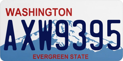 WA license plate AXW9395