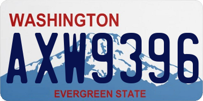 WA license plate AXW9396