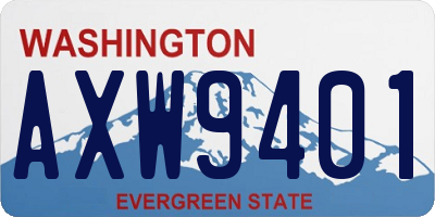 WA license plate AXW9401