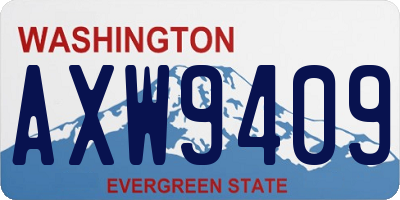 WA license plate AXW9409