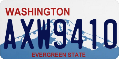 WA license plate AXW9410
