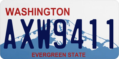 WA license plate AXW9411