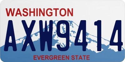WA license plate AXW9414