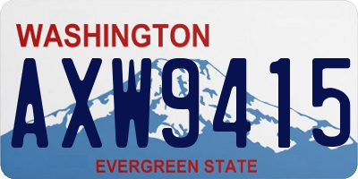 WA license plate AXW9415