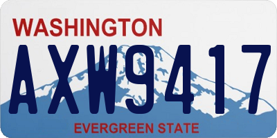WA license plate AXW9417