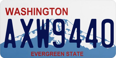 WA license plate AXW9440