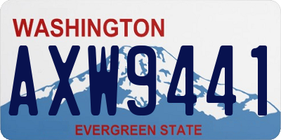 WA license plate AXW9441
