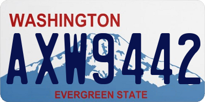 WA license plate AXW9442