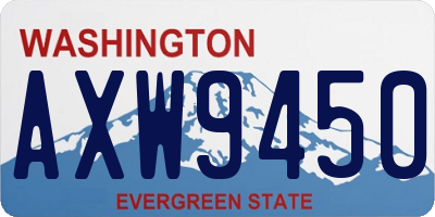 WA license plate AXW9450