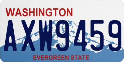 WA license plate AXW9459