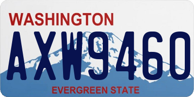 WA license plate AXW9460