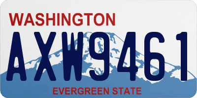 WA license plate AXW9461