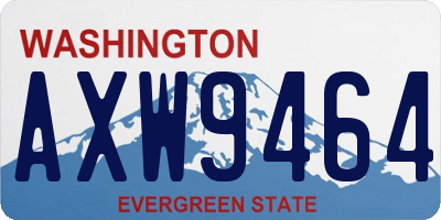 WA license plate AXW9464