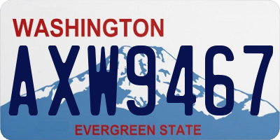 WA license plate AXW9467