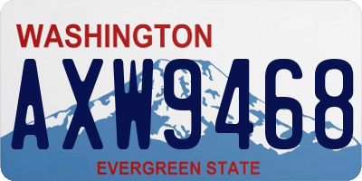 WA license plate AXW9468