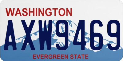 WA license plate AXW9469
