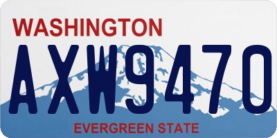 WA license plate AXW9470
