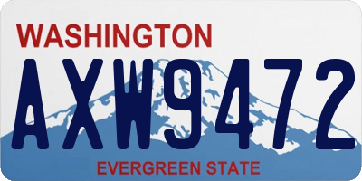 WA license plate AXW9472