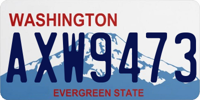 WA license plate AXW9473