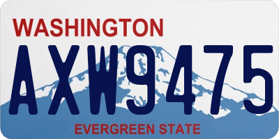WA license plate AXW9475