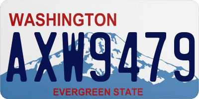WA license plate AXW9479