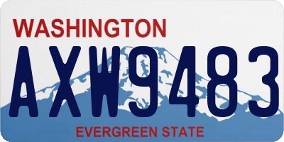 WA license plate AXW9483