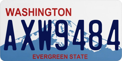 WA license plate AXW9484