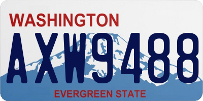 WA license plate AXW9488