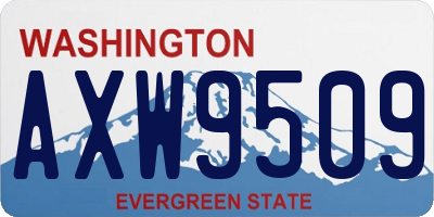 WA license plate AXW9509