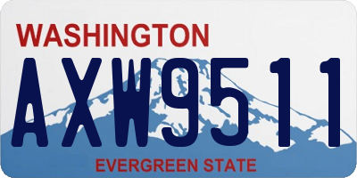 WA license plate AXW9511